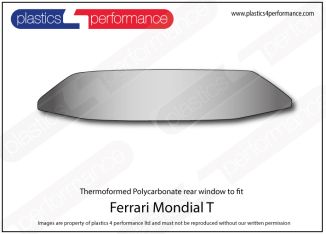 FERRARI  Mondial Lexan Polycarbonate rear screen / rear window 