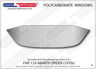 FIAT - 124 Abarth Spider - Lexan Polycarbonate rear screen