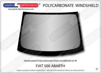FIAT - 500 Abarth 595/ 695 - Hardcoated Lexan Polycarbonate front windscreen