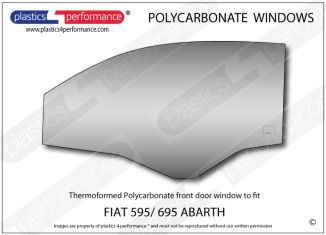 FIAT - 500 Abarth 595/ 695 - Lexan Polycarbonate left front door window