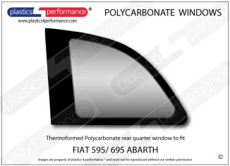FIAT - 500 Abarth 595/ 695 - Lexan Polycarbonate left rear quarter window