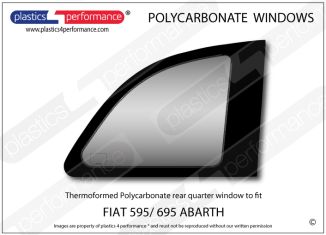 FIAT - 500 Abarth 595/ 695 - Lexan Polycarbonate right rear quarter window