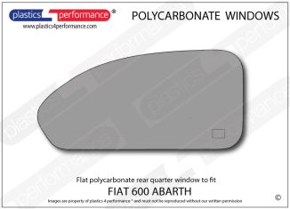 FIAT - 600 Abarth - Lexan Polycarbonate left rear quarter window