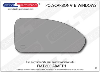 FIAT - 600 Abarth - Lexan Polycarbonate right rear quarter window
