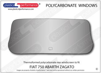 FIAT - 750 Abarth Zagato - Lexan Polycarbonate rear screen