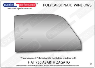 FIAT - 750 Abarth Zagato - Lexan Polycarbonate right front door window
