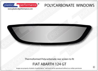 FIAT - 124 Spider Abarth GT - Lexan Polycarbonate rear screen