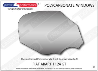 FIAT - 124 Spider Abarth GT - Lexan Polycarbonate right front door window