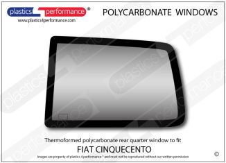 FIAT - Cinquecento - Lexan Polycarbonate left rear quarter window