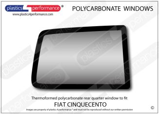 FIAT - Cinquecento - Lexan Polycarbonate right rear quarter window