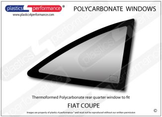 FIAT - Coupe - Lexan Polycarbonate right hand rear quarter window