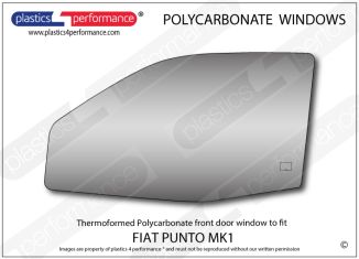 FIAT - Punto MK1 1993 - 1999 - Lexan Polycarbonate left hand front door window