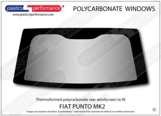 FIAT - Punto MK2 1999 - 2003 - Lexan Polycarbonate rear screen
