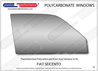 FIAT - Seicento - Lexan Polycarbonate right front door window