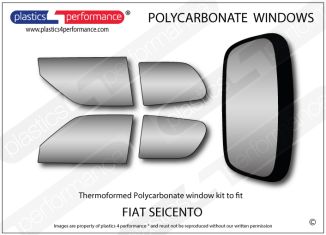 FIAT - Seicento - Lexan Polycarbonate window kit