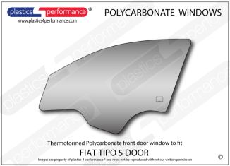 FIAT Tipo 5dr (2015 onwards) - Lexan Polycarbonate left front door window