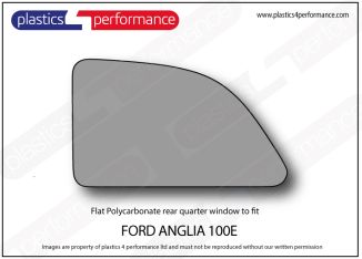 FORD - Anglia 100 - Lexan Polycarbonate left hand rear quarter window