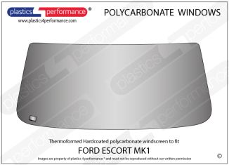 FORD - Escort Mk1 - Hardcoated Polycarbonate front windscreen