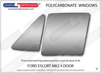 FORD Escort MK2 4dr - Lexan Polycarbonate left front door window