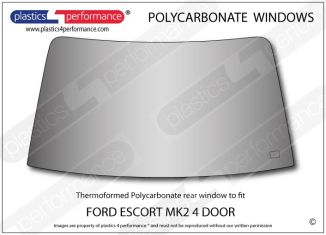 FORD Escort MK2 4dr - Lexan Polycarbonate rear window