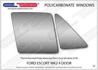 FORD Escort MK2 4dr - Lexan Polycarbonate right front door window