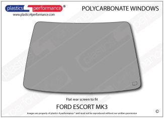 FORD - Escort Mk3 - Lexan Polycarbonate rear screen