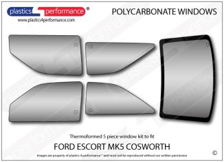 FORD - Escort Mk5 (Cosworth) - Lexan Polycarbonate window kit