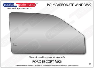 FORD - Escort MK6 - Lexan Polycarbonate right front door window