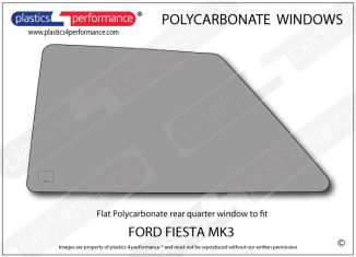 FORD - Fiesta Mk3 - Lexan Polycarbonate left rear quarter window