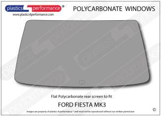 FORD - Fiesta Mk3 - Lexan Polycarbonate rear screen
