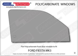 FORD Fiesta Mk3 - Lexan Polycarbonate right front door window