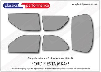 FORD - Fiesta Mk4/5 - Lexan polycarbonate window kit - Flat