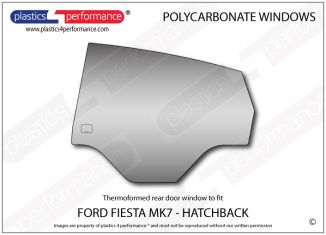 FORD - Fiesta Mk7 - 5dr Hatchback- Lexan Polycarbonate left rear door window