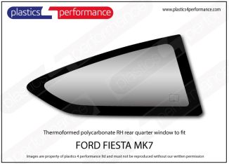 FORD - Fiesta Mk7 - Lexan polycarbonate right hand rear quarter window