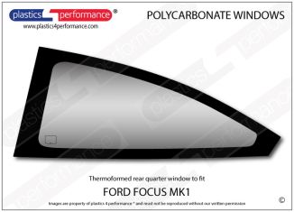 FORD - Focus MK1 - Lexan Polycarbonate left rear quarter window