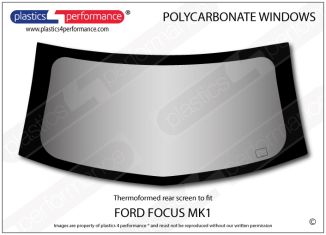 FORD - Focus MK1 - Lexan Polycarbonate rear screen