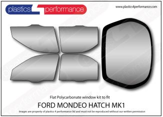 FORD - Mondeo MK1 Hatch - Lexan Polycarbonate window kit