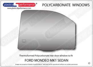 FORD Mondeo MK1/2 Sedan - Lexan Polycarbonate left rear door window