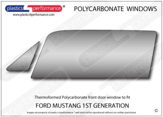 FORD - Mustang MK1 - Lexan Polycarbonate left front door window