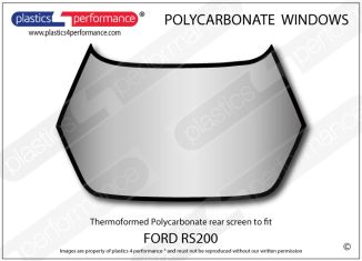 FORD RS200 - Lexan Polycarbonate rear screen