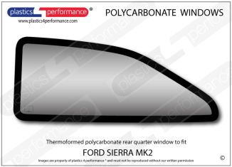 FORD - Sierra MK2 - Lexan Polycarbonate left rear quarter window