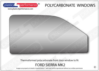 FORD - Sierra MK2 - Lexan Polycarbonate right front door window