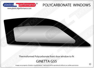 GINETTA G55 - Lexan Polycarbonate right front door window