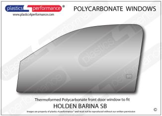 HOLDEN - Barina SB 3dr - Lexan Polycarbonate left front door window