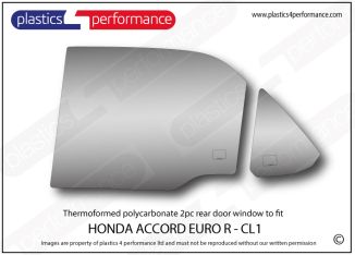 HONDA - Accord Euro R - CL1 - Lexan Polycarbonate left rear door window