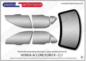 HONDA - Accord Euro R - CL1 - Lexan Polycarbonate window kit