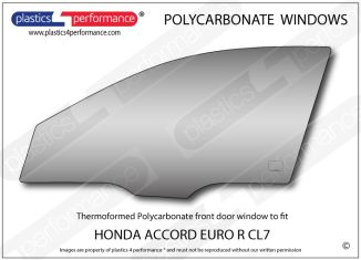 HONDA - Accord Euro R CL7 - Lexan Polycarbonate left front door window