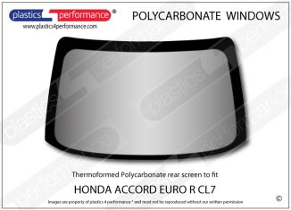 HONDA - Accord Euro R CL7 - Lexan Polycarbonate rear screen