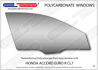 HONDA - Accord Euro R CL7 - Lexan Polycarbonate right front door window