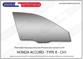 Honda - Accord Type R CH1 - Lexan Polycarbonate right front door window